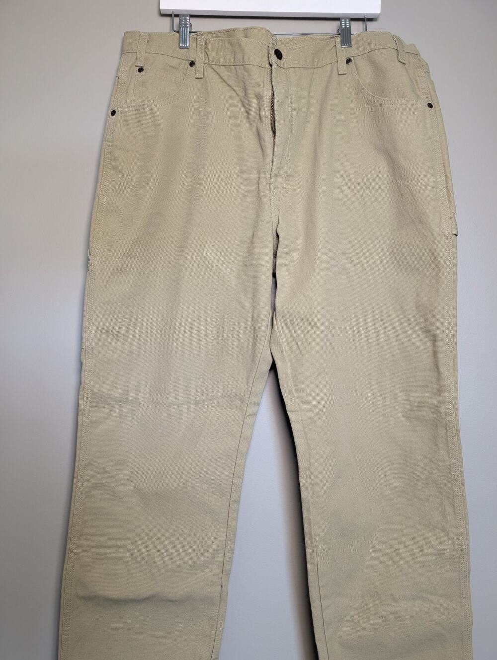 Dickies 40x34 Carpenter Pants, Duck Canvas Rinsed Desert Sand, Utility, Gorpcore